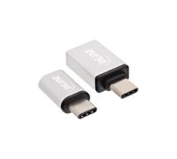 InLine 35809 USB Adaptor Set Type C Male to Micro USB/USB 3.0 A Female Silver