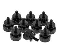 InLine 4-Piece Black Alloy Steel Slotted Flat Head Screws Fixing Kit