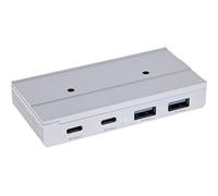 Inline 4-Port Magnetic USB Hub, 2 x USB-C, 2 x USB-A, USB 3.2 Gen.2, up to 10 Gb/s, Magnetic or Screwable, Aluminium Housing, 35395M