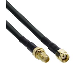 InLine 40860 A WLAN Cable R-SMA (F) - R-SMA plug to R-SMA (F) - R-SMA Connector 10 m