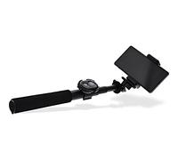 InLine 48090 Selfie Stick with Bluetooth Wireless Trigger Telescopic Black Aluminium with Mini Tripod 0.75 m