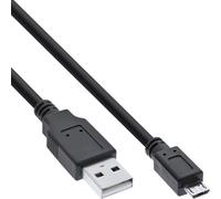 InLine 5 m USB 2.0 A - Micro B USB Cable USB A Micro-USB B Black - USB Cables (5 m, USB A, Micro-USB B, 2.0, Male Connector/Male Connector, Black)