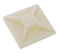 InLine 59965E Pack of 10 Mounting Sockets for Cable Ties 30 x 30 mm Self-Adhesive Natural