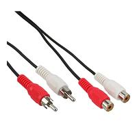 InLine 5m 2x RCA Male to Female Audio Cable