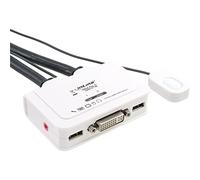 InLine 61613I KVM Switch 2 Way DVI-D USB with Audio Integrated Cable
