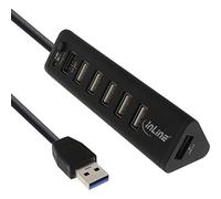 InLine 66763 Smart Hub, 7-way USB 3.0/2.0 Hub with Quick Charge Port