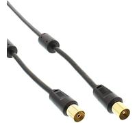 InLine 69401P 1 m Black Coaxial Cable (1 m, Male/Female, Black)