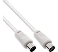 InLine 69410 Coaxial Cable 10 m White - Coaxial Cables (10 m, Male Connector/Female Connector, White)