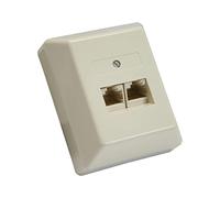 InLine 69988B ISDN Junction Box, 2x RJ45 Sockets, Surface-Mounted, Screw Connection 2x 8-Way, Pack of 1