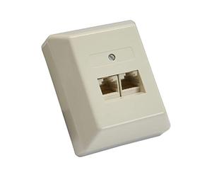 InLine 69988B ISDN Junction Box, 2x RJ45 Sockets, Surface-Mounted, Screw Connection 2x 8-Way, Pack of 1