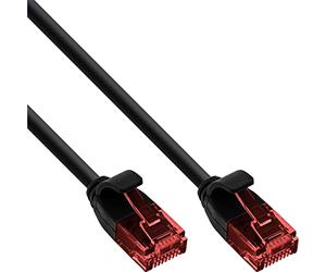 InLine 71250S Slim Patch Cable U/UTP Cat.6 0.5 m Black