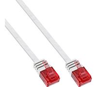 InLine 71601W Patch Cable Flat U/UTP Cat.6 White 1 m