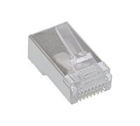 InLine 74000 Modular Connector 8P8C RJ45 for Crimping to Round Cable Shielded Pack of 10