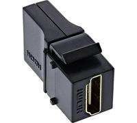 InLine 76202N HDMI Keystone Snap-in Insert 4K/60Hz, HDMI A Female/Female, Angled, Black