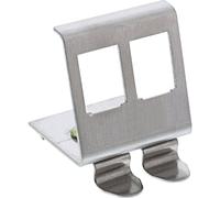InLine 76203B Keystone SNAP-In Metal Module Holder, 2-Way for Top-Hat Rail