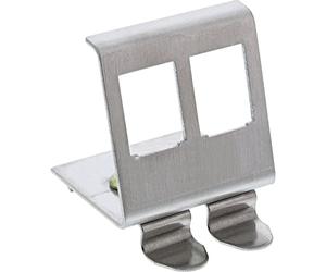 InLine 76203B Keystone SNAP-In Metal Module Holder, 2-Way for Top-Hat Rail