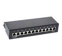 InLine® 76209S 12 Table/Wall Mount Patch Panel 6, Pack of 50 Black