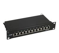 InLine 76213S Patch Panel 6 12-Way 25.4 cm (10 Zoll) 1HE RAL9005 Black