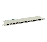 InLine 76224A Patch Panel Cat.6 24-Way 48.26 cm (19 Inches), 0.5HE, Light Grey, RAL7035
