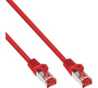InLine 76450R Patch Cable, S/FTP (PiMf), Cat.6, 250 MHz, PVC, Copper, 0.5 m, Red