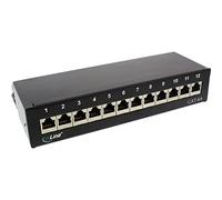 InLine® 76809S Patch Panel 6 A 12-way Table/Wall Assembly Pack of 50 Black