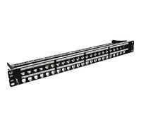 InLine 76848C patch panel 48-speed, keystone snap-in empty plate patch panel, 19 inches, 1U, black