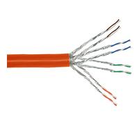 InLine® 77100I Patch Duplex Installation Cable Cat. 7 S/FTP (PIMF) 2 x 4 x 2 x 0.58 AWG23, 1200MHz, 100 m Orange