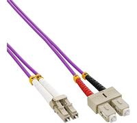 InLine® 88645P Fiber Optic LWL Duplex Cable LC Male to SC Male OM4/5 m