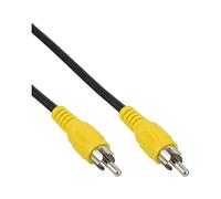InLine 89937C Composite Video Cable 1 m RCA Black - Composite Video Cables (1 m, RCA, Black, Nickel, Male/Male)