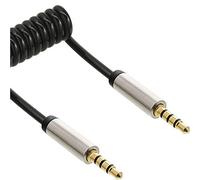 InLine 99271 Slim Audio Spiral Cable Jack 3.5 mm ST/ST, 4-Pin Stereo, 1 m