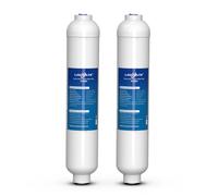 Inline Activated Carbon Block Water Filter with 1/4" Quick Connect, T33 In Line Water Filter Replacement Cartridge for Icemaker, Post Carbon Filter for RO Reverse Osmosis Water System (Pack of 2)