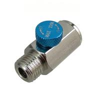 Inline Air Flow Controller 1/4 Inch for NPT Pneumatic Speed Regulator Valve, Thumb Screw Adjustment Compressed Air Control Tool, Alloy Steel in-Line Valve for Pneum