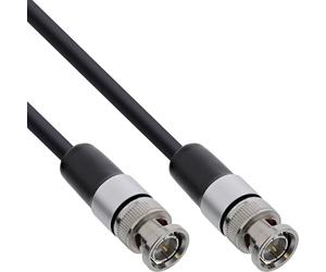 InLine BNC Cable 12G-SDI 4K 60Hz 75 Ohm Coaxial Cable, Professional SDI Video Cable with BNC Connector for Broadcast Studio AV Installations, 1 m, 10801S