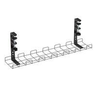 Inline Cable Management Grille 60 cm, Under-Sink Cable Management, Screw Terminals, Metal, No Drilling, Black, 23190G