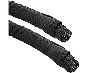 InLine Cable Tidy, Cable Braid with Polyester Fabric Cover Self black Black 10mm Durchmesser, 2m