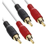 InLine Cinch Cable 2 x Cinch Male/Male/White/PC