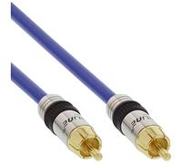 InLine Cinch Kabel AUDIO, PREMIUM, vergoldete Stecker, 1x Cinch Stecker/Stecker, 0,5m