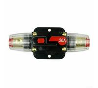 Inline Circuit Breaker Fuse Holder with Waterproof Housing for 12V 24V DC Car Audio Systems (20A)