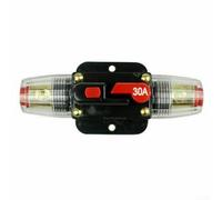 Inline Circuit Breaker Fuse Holder with Waterproof Housing for 12V 24V DC Car Audio Systems (30A)