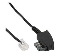 InLine Connection Cable TAE-N to RJ11 (6P4C) black Black 1 m