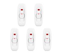 Inline Cord Switch, AC 250V 10A Inline ON/Off Table Desk Lamp Cord Cable Switch Appliance Button On/Off Inline Power Switches for Table Lamp Desk Light Bed Lamps (White)
