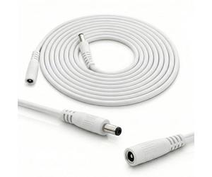 InLine® DC Extension Cable DC Male/Female 5.5 x 2.1 mm AWG 18 White 3 m