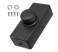 Inline Dimmer Switch 220-240V Rotary Knob Control for LED Halogen 3-100W Silent Trailing Edge UK Cable Light Brightness Adjuster Black 8x3.2cm