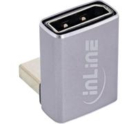 InLine DisplayPort 1.4 Adapter 90° Bottom Angled DP Male to Female 8K Compatible 17291F