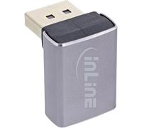 InLine DisplayPort 1.4 Adapter 90° Top Angled DP Male to Female 8K Compatible 17291G