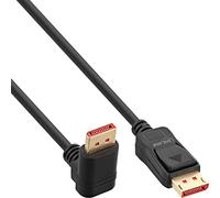 InLine® DisplayPort 1.4 Cable, 8K4K, Downward-Angled, Black/Gold, 1 m