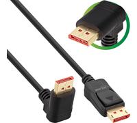 InLine® DisplayPort 1.4 Cable, 8K4K, UpwardAngled, Black/Gold, 2 m