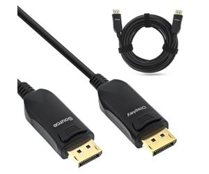 InLine DisplayPort 2.1 AOC Cable, Active, UHBR 13.5, 10K/8K/4K, Lossless Transmission, with Metal Connectors, 10m, Black, 17210A