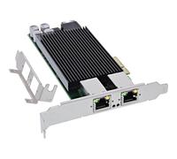 InLine Dual Gigabit Network Card, 2X RJ45 1Gb/s, PCIe x4, PoE+ incl. Low Profile Slot Bracket, 51125P