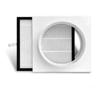 Inline Duct Air Filter, HEPA Duct Air Filter Box with Pull-out Design Air Ventilation System Filter for PVC PE Pipes Indoor Air Quality Improvement(110mm)